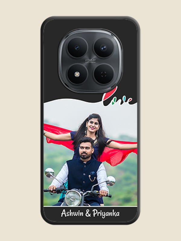 Custom Fall in Love Pattern with Picture on Photo On Space Black Custom Soft Matte Mobile Back Cover - Xiaomi Redmi Note 15 Pro 5G