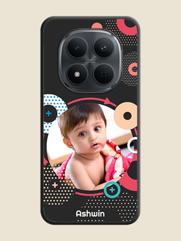 Custom Multicoloured Round Image On Space Black Custom Soft Matte Mobile Back Cover - Xiaomi Redmi Note 15 Pro 5G