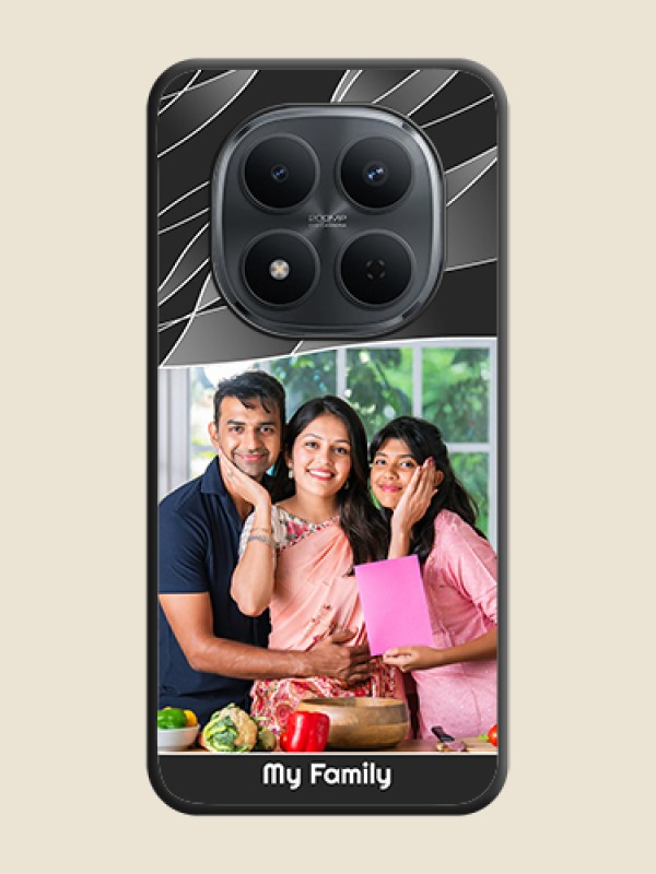 Custom Mixed Wave Lines on Photo On Space Black Custom Soft Matte Mobile Back Cover - Xiaomi Redmi Note 15 Pro 5G