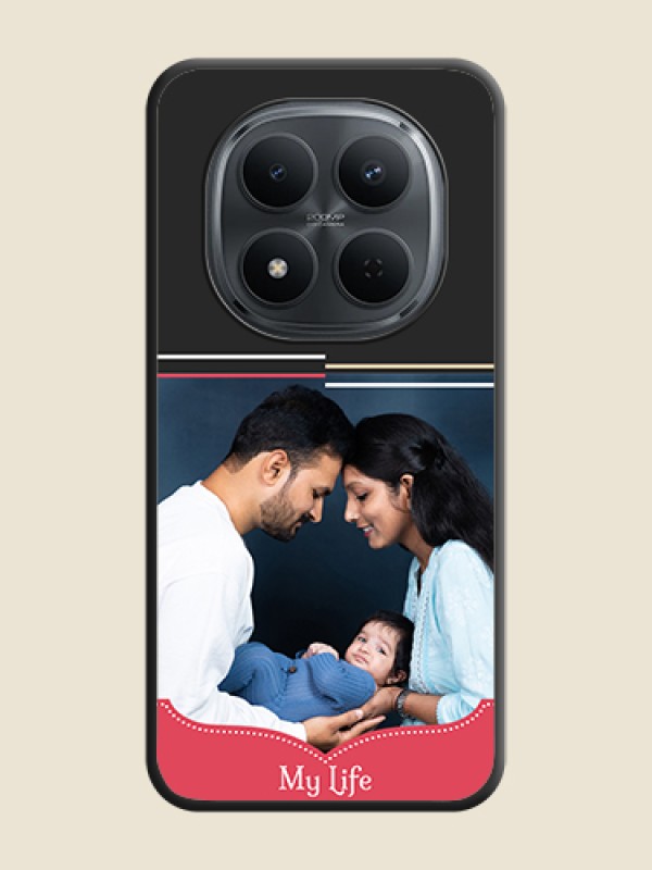 Custom Classic Plain Design with Name On Space Black Custom Soft Matte Mobile Back Cover - Xiaomi Redmi Note 15 Pro Plus 5G