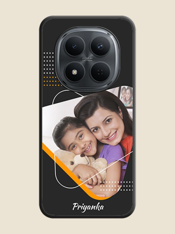 Custom Yellow Triangle on Photo On Space Black Custom Soft Matte Mobile Back Cover - Xiaomi Redmi Note 15 Pro Plus 5G