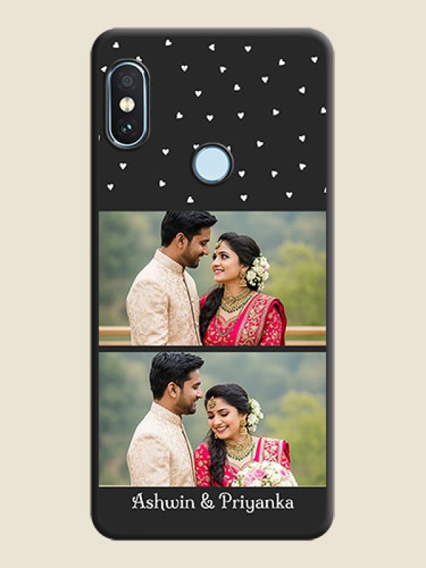 Custom Miniature Love Symbols with Name On Space Black Custom Soft Matte Mobile Back Cover - Xiaomi Redmi Note 5 Pro