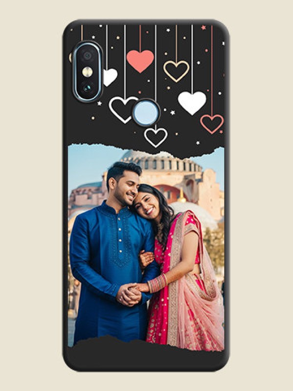 Custom Love Hangings with Splash Wave Picture On Space Black Custom Soft Matte Mobile Back Cover - Xiaomi Redmi Note 5 Pro
