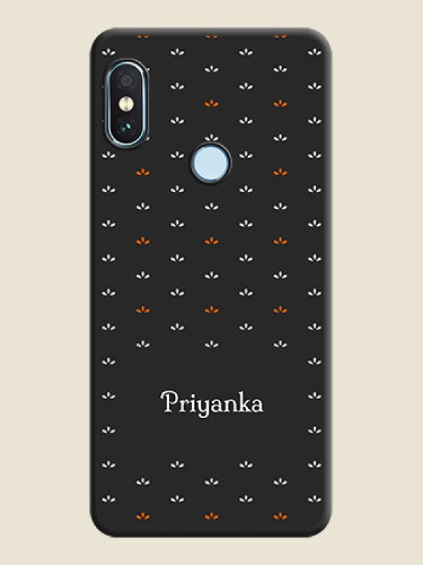 Custom Simple Pattern With Custom Text On Space Black Custom Soft Matte Mobile Back Cover - Xiaomi Redmi Note 5 Pro