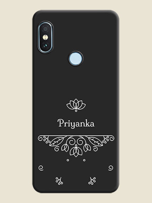 Custom Lotus Garden Custom Text On Space Black Custom Soft Matte Mobile Back Cover - Xiaomi Redmi Note 5 Pro