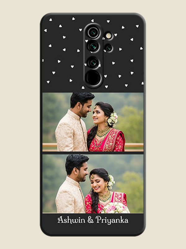 Custom Miniature Love Symbols with Name on Space Black Custom Soft Matte Back Cover - Redmi Note 8 Pro