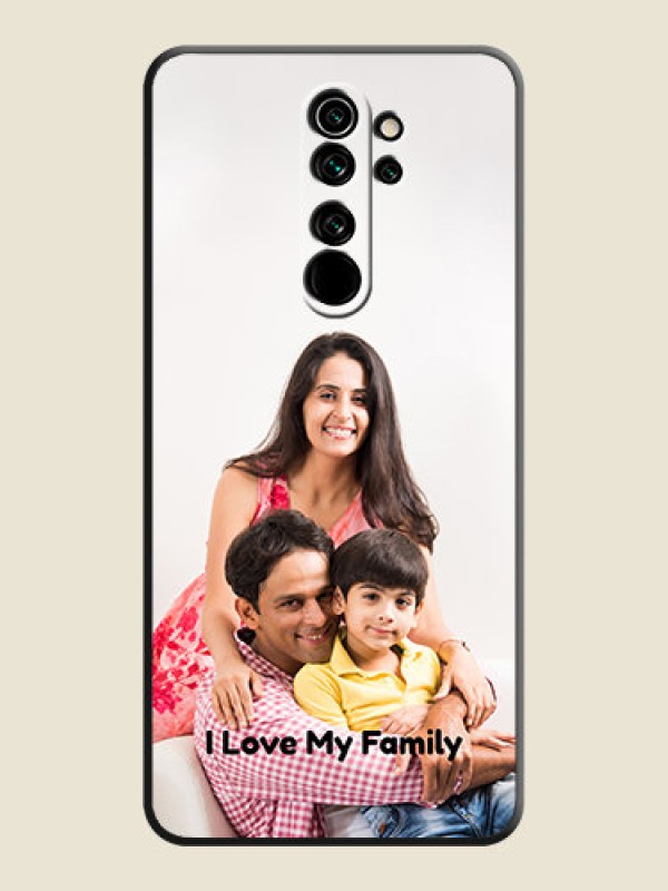Custom Full Single Pic Upload With Text On Space Black Personalized Soft Matte Phone Covers -Xiaomi Redmi Note 8 Pro