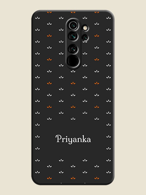 Custom Simple Pattern With Custom Text On Space Black Personalized Soft Matte Phone Covers -Xiaomi Redmi Note 8 Pro