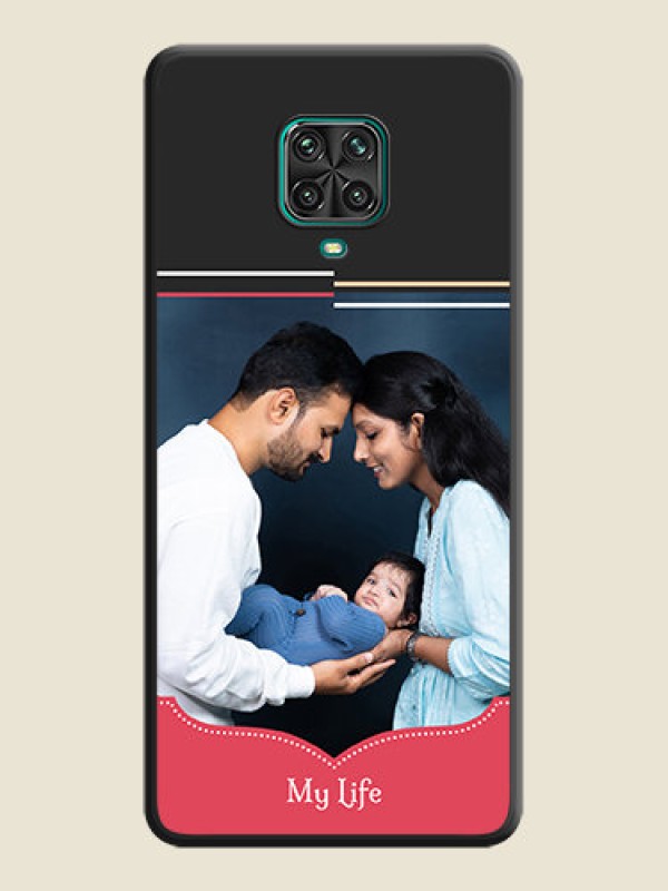 Custom Classic Plain Design with Name on Photo on Space Black Soft Matte Phone Cover - Redmi Note 9 Pro Max