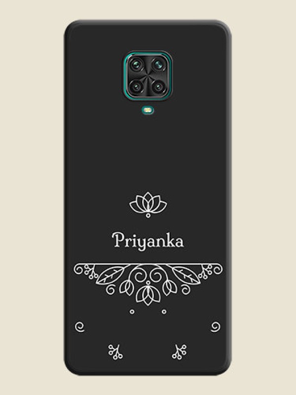Custom Lotus Garden Custom Text On Space Black Personalized Soft Matte Phone Covers -Xiaomi Redmi Note 9 Pro Max