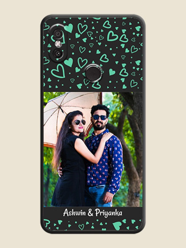 Custom Sea Green Indefinite Love Pattern - Photo on Space Black Soft Matte Mobile Cover - Redmi Y2