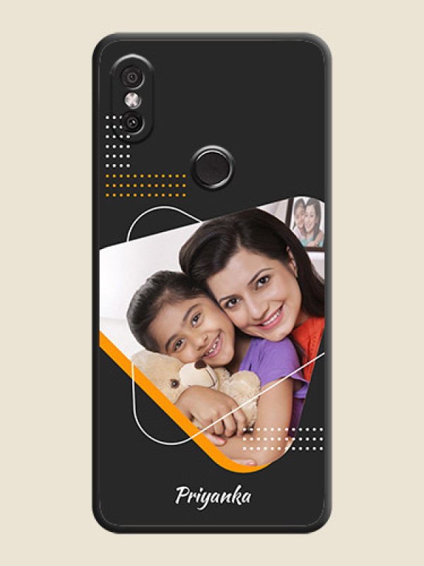 Custom Yellow Triangle - Photo on Space Black Soft Matte Phone Cover - Redmi Y2