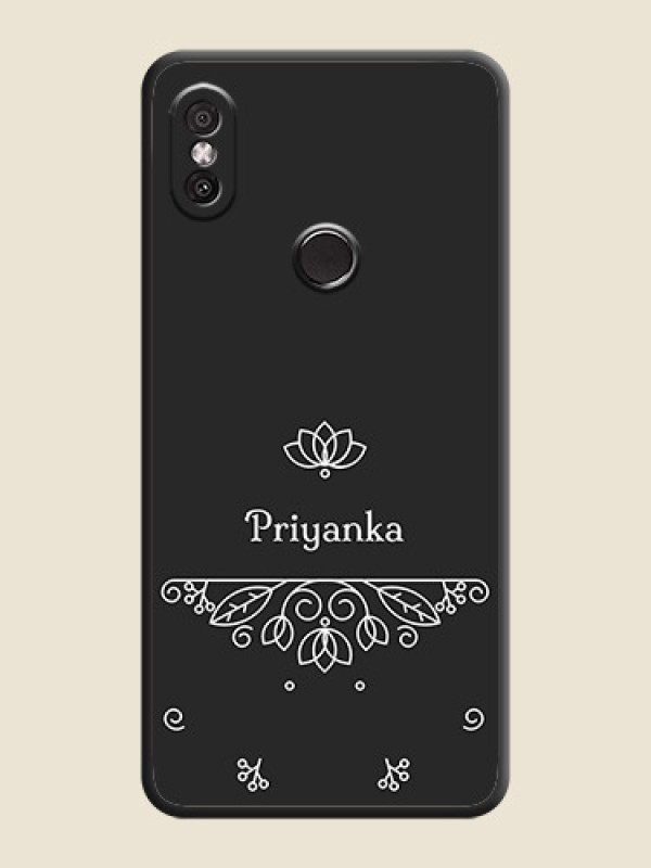 Custom Lotus Garden Custom Text On Space Black Personalized Soft Matte Phone Covers -Xiaomi Redmi Y2