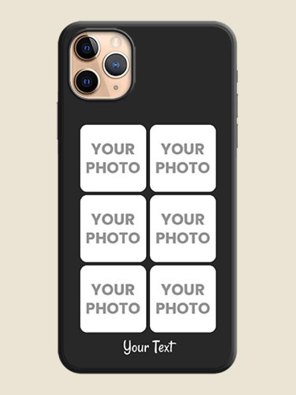 Custom Floral Art with 6 Image Holder - Photo on Space Black Soft Matte Mobile Case - iPhone 11 Pro Max - alternate view