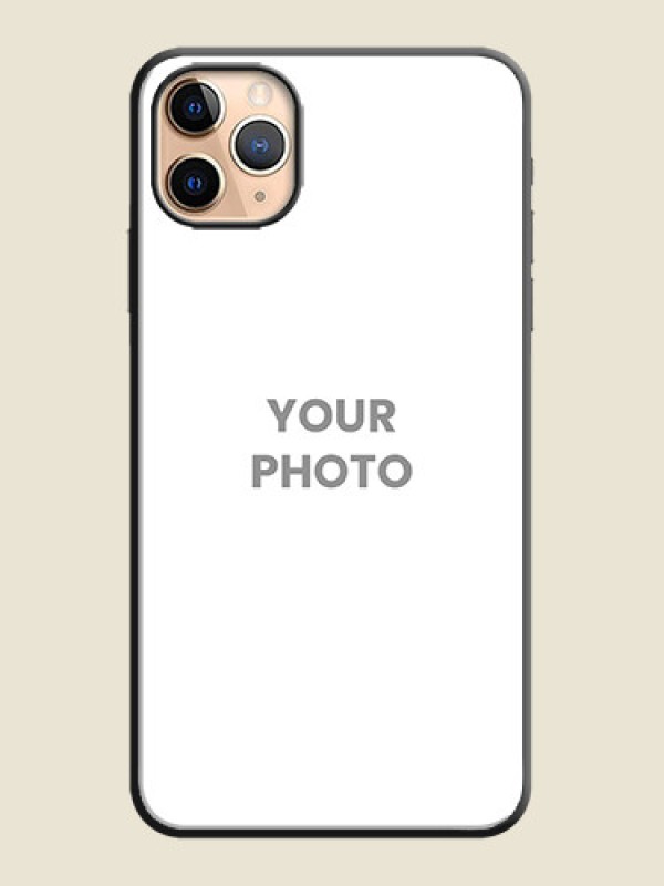 Custom Full Single Pic Upload On Space Black Personalized Soft Matte Phone Covers -Apple Iphone 11 Pro Max - alternate view