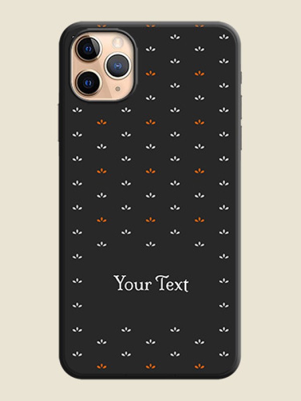 Custom Simple Pattern With Custom Text On Space Black Personalized Soft Matte Phone Covers -Apple Iphone 11 Pro Max - alternate view