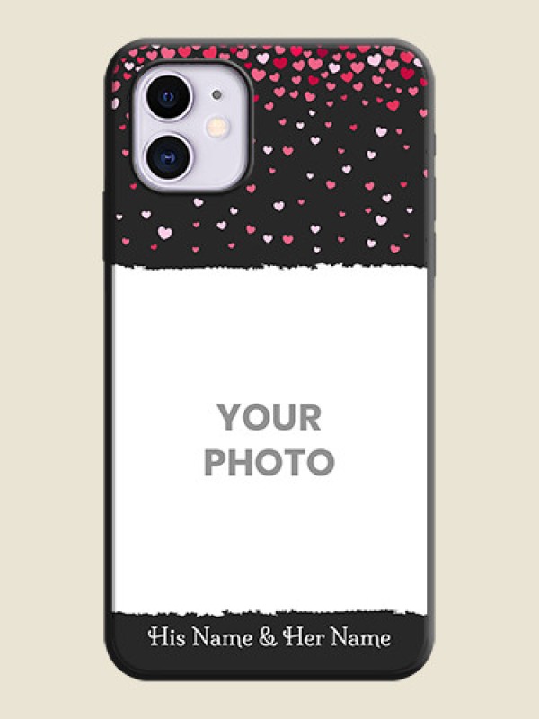 Custom Fall in Love with Your Partner  - Photo on Space Black Soft Matte Phone Cover - iPhone 11 - alternate view