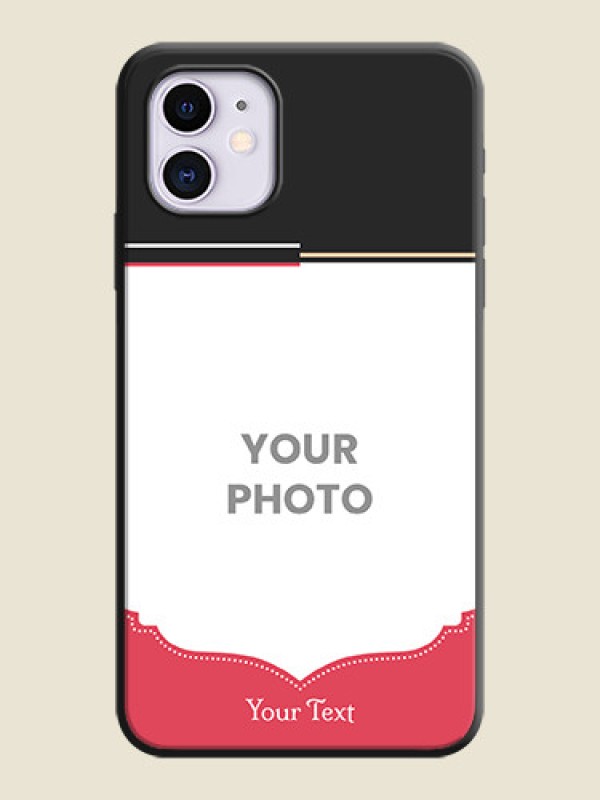Custom Classic Plain Design with Name - Photo on Space Black Soft Matte Phone Cover - iPhone 11 - alternate view