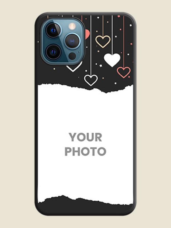 Custom Love Hangings with Splash Wave Picture on Space Black Custom Soft Matte Phone Back Cover - iPhone 12 Pro Max - alternate view