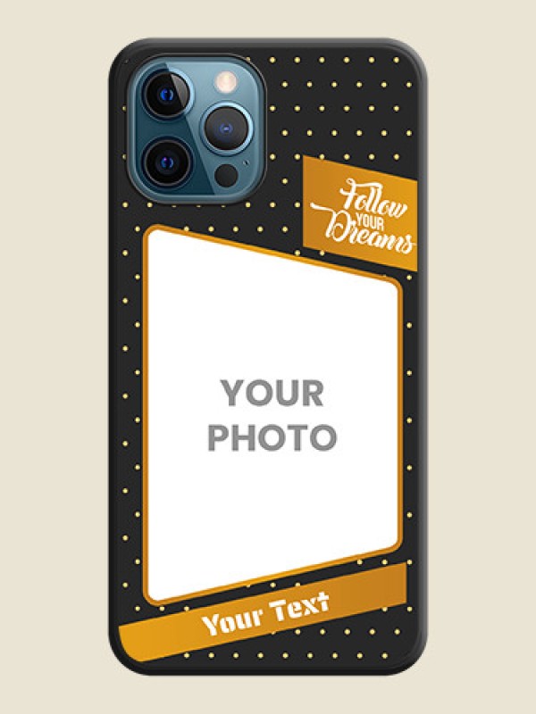 Custom Follow Your Dreams with White Dots on Space Black Custom Soft Matte Phone Cases - iPhone 12 Pro Max - alternate view