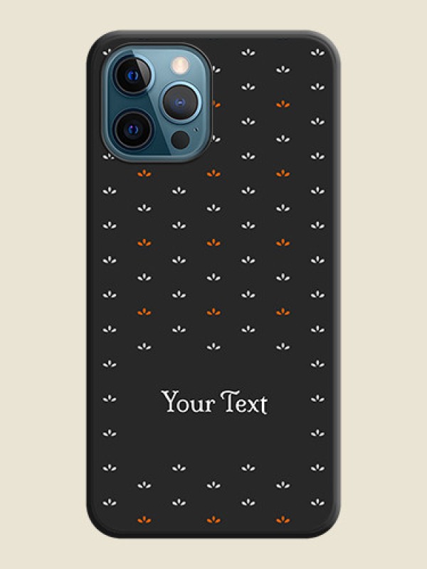 Custom Simple Pattern With Custom Text On Space Black Personalized Soft Matte Phone Covers -Apple Iphone 12 Pro Max - alternate view