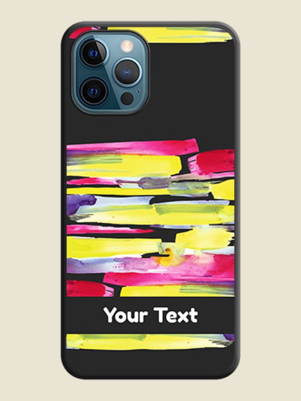 Custom Brush Coloured on Space Black Personalized Soft Matte Phone Covers - iPhone 12 Pro - alternate view