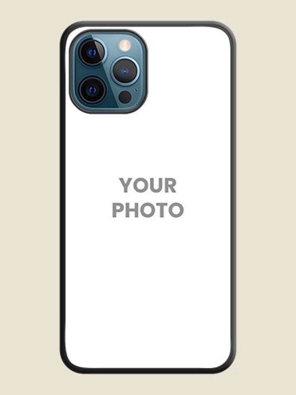 Custom Full Single Pic Upload On Space Black Personalized Soft Matte Phone Covers -Apple Iphone 12 Pro - alternate view