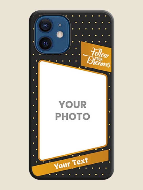 Custom Follow Your Dreams with White Dots on Space Black Custom Soft Matte Phone Cases - iPhone 12 - alternate view