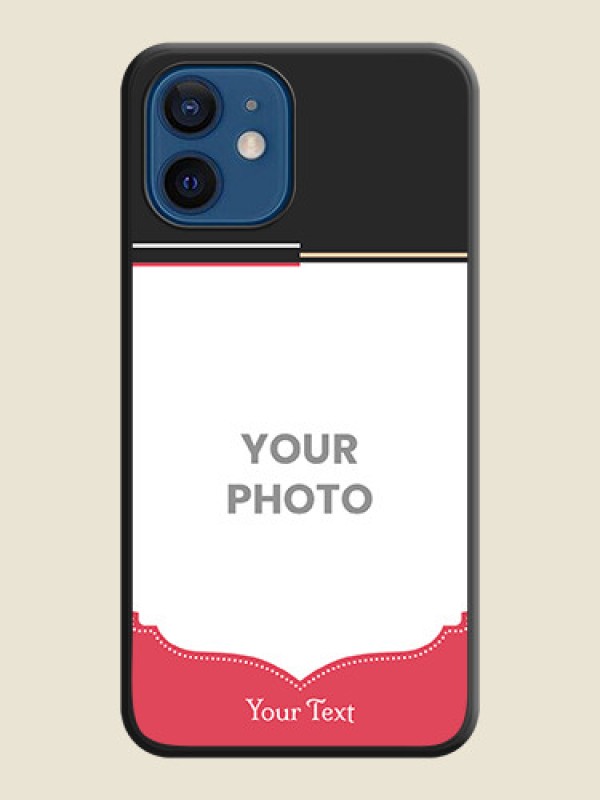 Custom Classic Plain Design with Name on Photo on Space Black Soft Matte Phone Cover - iPhone 12 - alternate view