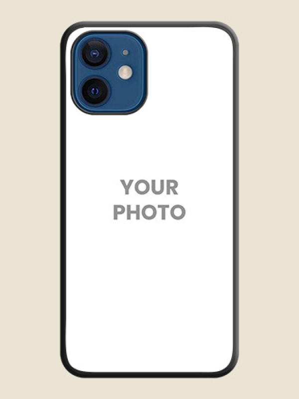 Custom Full Single Pic Upload On Space Black Personalized Soft Matte Phone Covers -Apple Iphone 12 - alternate view