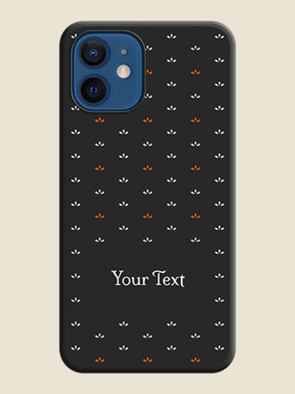 Custom Simple Pattern With Custom Text On Space Black Personalized Soft Matte Phone Covers -Apple Iphone 12 - alternate view