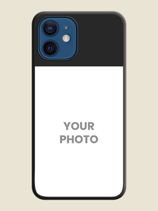 Custom Image Upload With Space Black Color On Custom Soft Matte Mobile Back Cover - iPhone 12 - alternate view