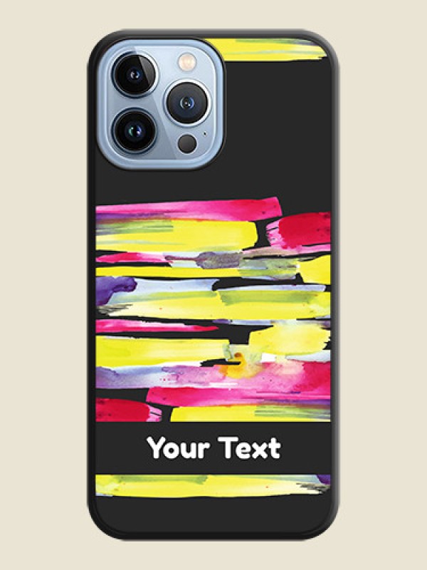 Custom Brush Coloured on Space Black Personalized Soft Matte Phone Covers - iPhone 13 Pro Max - alternate view