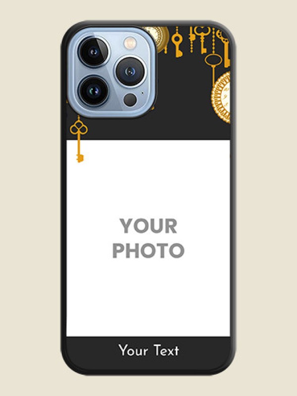 Custom Decorative Design with Text on Space Black Custom Soft Matte Back Cover - iPhone 13 Pro Max - alternate view