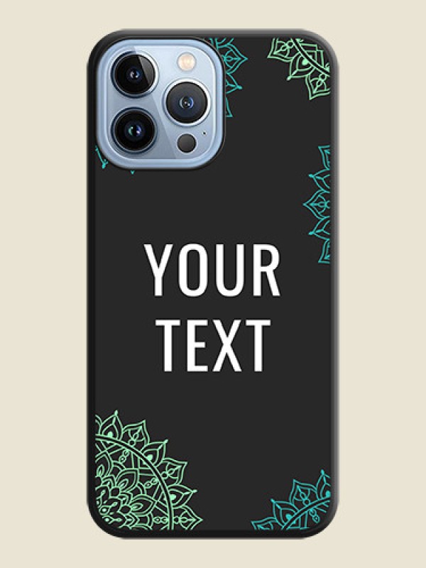 Custom Your Name with Floral Design on Space Black Custom Soft Matte Back Cover - iPhone 13 Pro Max - alternate view