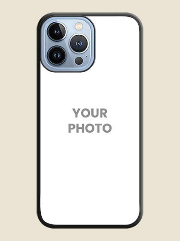 Custom Full Single Pic Upload On Space Black Personalized Soft Matte Phone Covers -Apple Iphone 13 Pro Max - alternate view