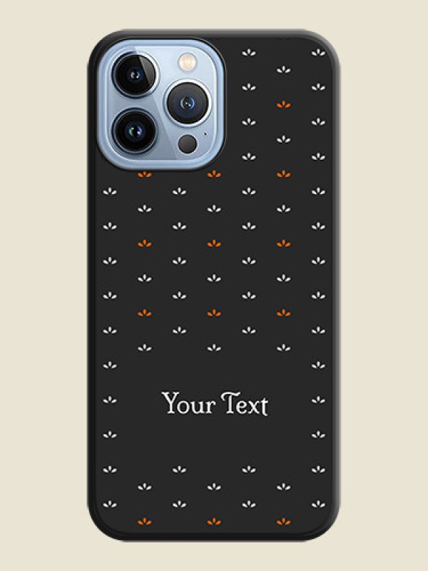 Custom Simple Pattern With Custom Text On Space Black Personalized Soft Matte Phone Covers -Apple Iphone 13 Pro Max - alternate view