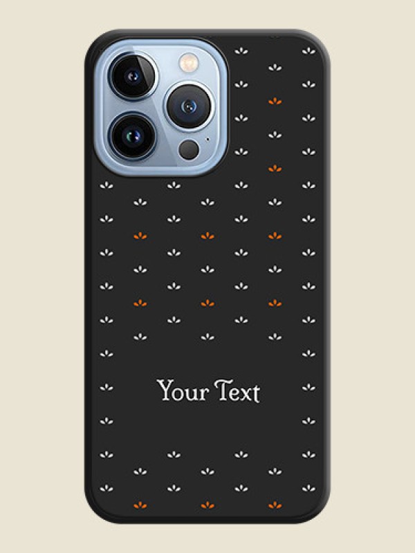 Custom Simple Pattern With Custom Text On Space Black Personalized Soft Matte Phone Covers -Apple Iphone 13 Pro - alternate view