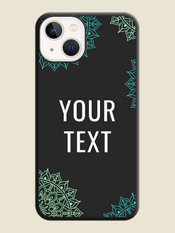 Custom Your Name with Floral Design on Space Black Custom Soft Matte Back Cover - iPhone 13 - alternate view