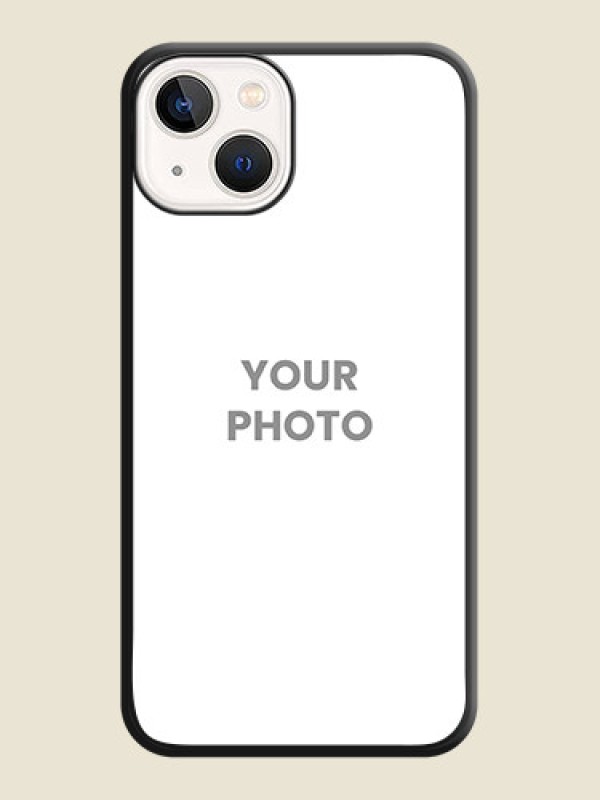 Custom Full Single Pic Upload On Space Black Personalized Soft Matte Phone Covers -Apple Iphone 13 - alternate view