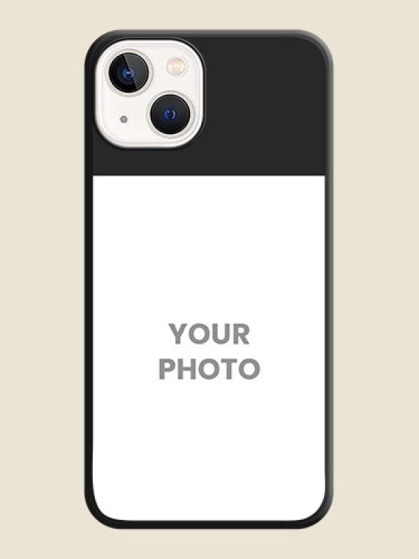 Custom Image Upload With Space Black Color On Custom Soft Matte Mobile Back Cover - iPhone 13 - alternate view