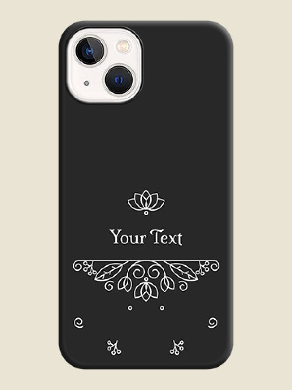 Custom Lotus Garden Custom Text On Space Black Personalized Soft Matte Phone Covers -Apple Iphone 14 Plus - alternate view