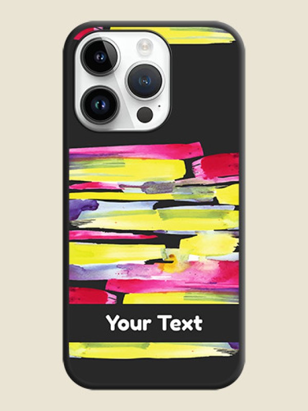 Custom Brush Coloured on Space Black Personalized Soft Matte Phone Covers - iPhone 14 Pro Max - alternate view