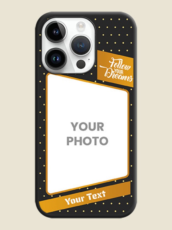 Custom Follow Your Dreams with White Dots on Space Black Custom Soft Matte Phone Cases - iPhone 14 Pro Max - alternate view