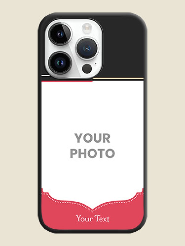 Custom Classic Plain Design with Name on Photo on Space Black Soft Matte Phone Cover - iPhone 14 Pro Max - alternate view