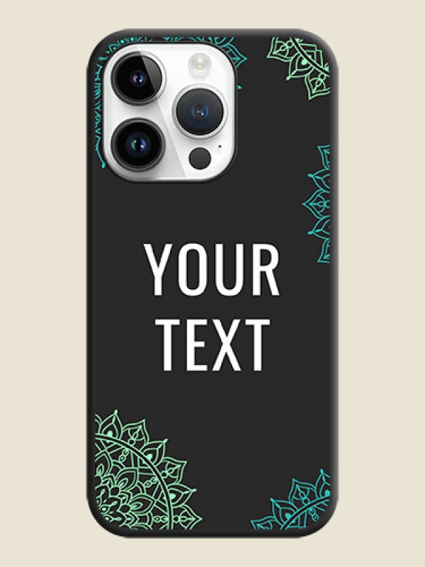 Custom Your Name with Floral Design on Space Black Custom Soft Matte Back Cover - iPhone 14 Pro Max - alternate view