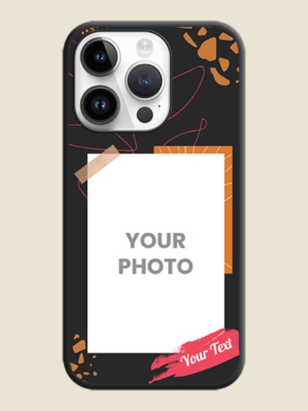 Custom Orange Photo Frame on Space Black Custom Soft Matte Phone Back Cover - iPhone 14 Pro Max - alternate view