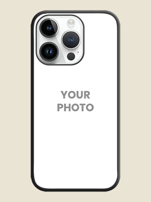 Custom Full Single Pic Upload On Space Black Personalized Soft Matte Phone Covers -Apple Iphone 14 Pro Max - alternate view
