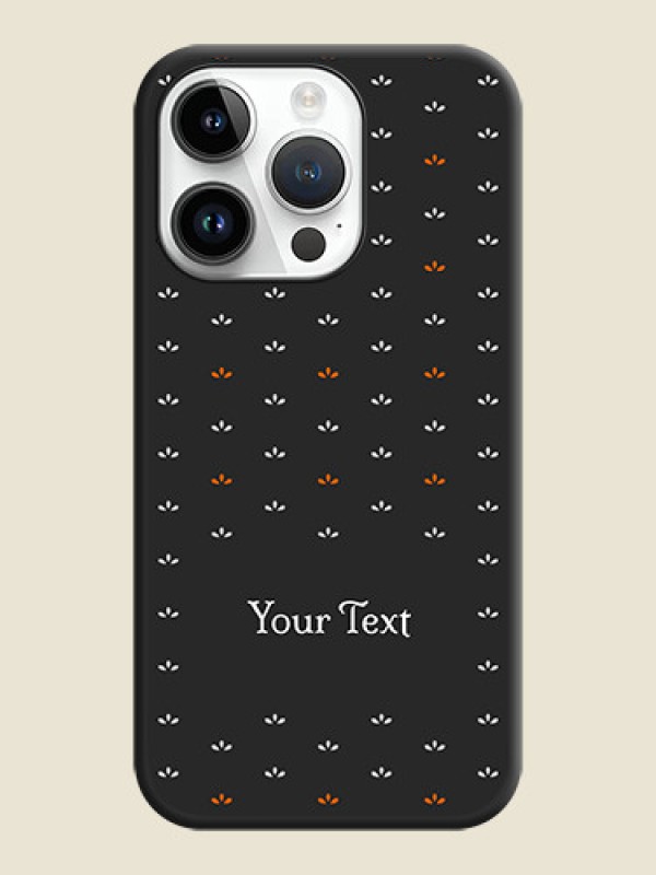 Custom Simple Pattern With Custom Text On Space Black Personalized Soft Matte Phone Covers -Apple Iphone 14 Pro Max - alternate view
