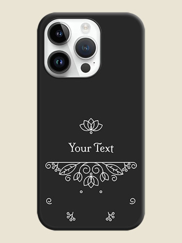 Custom Lotus Garden Custom Text On Space Black Personalized Soft Matte Phone Covers -Apple Iphone 14 Pro Max - alternate view